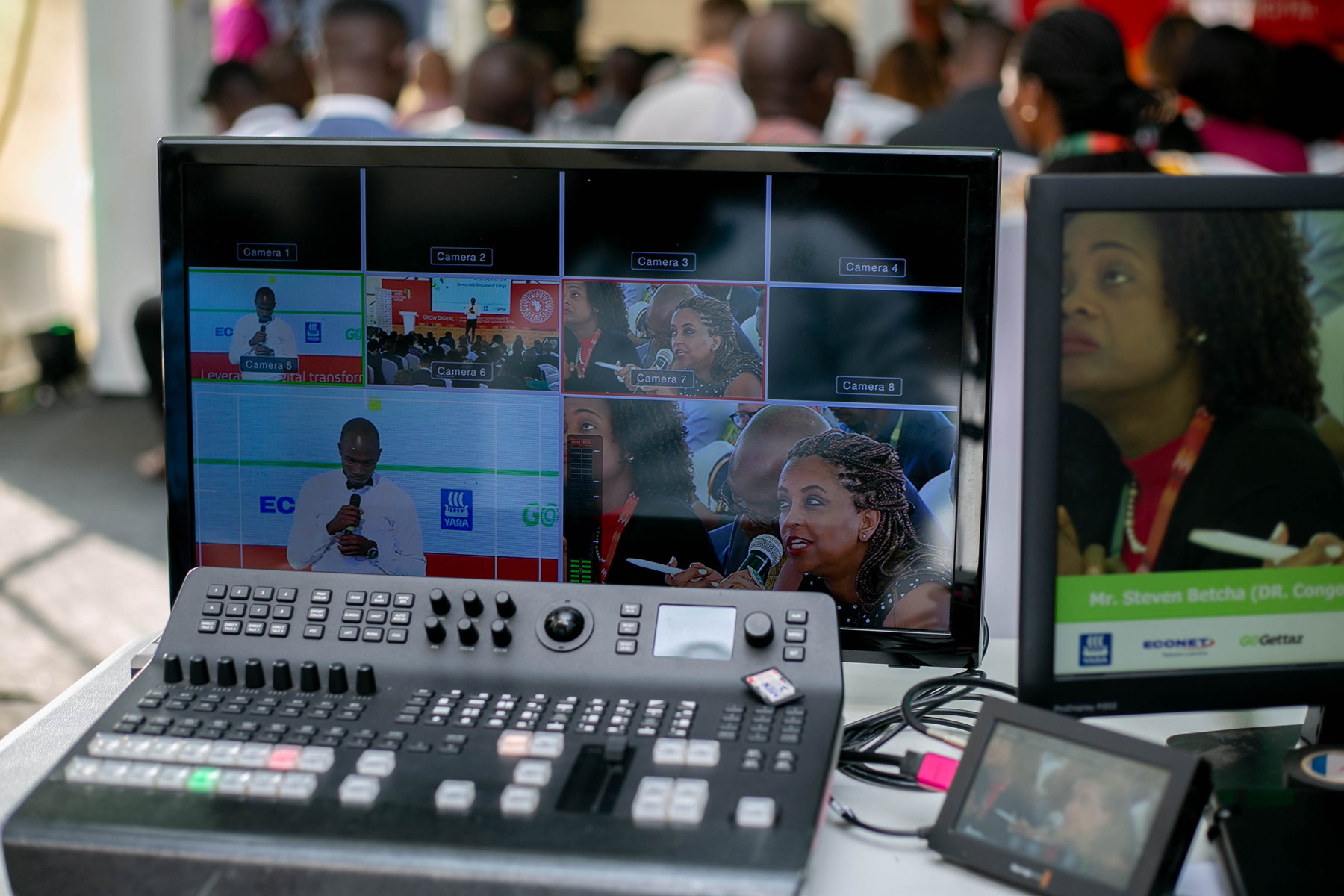 Live production camera control monitor and operator console